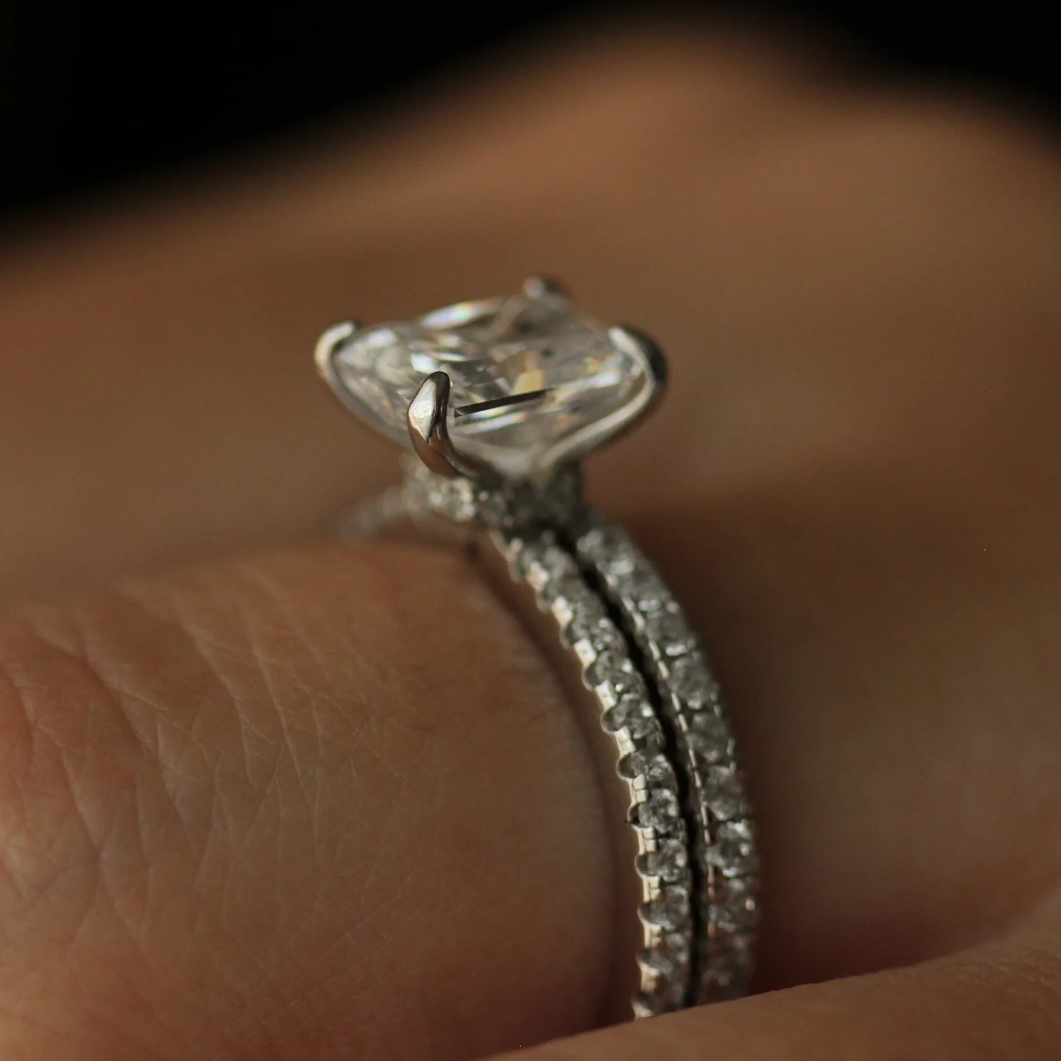 Amalfi Radiant Cut Ring - Silver - Image 4