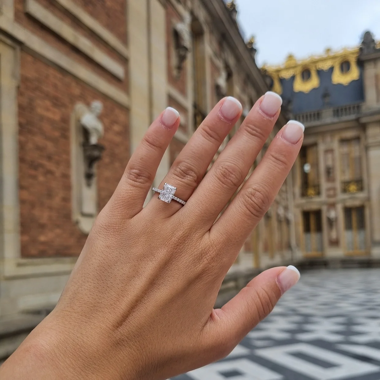 Amalfi Radiant Cut Ring - Silver - Image 7