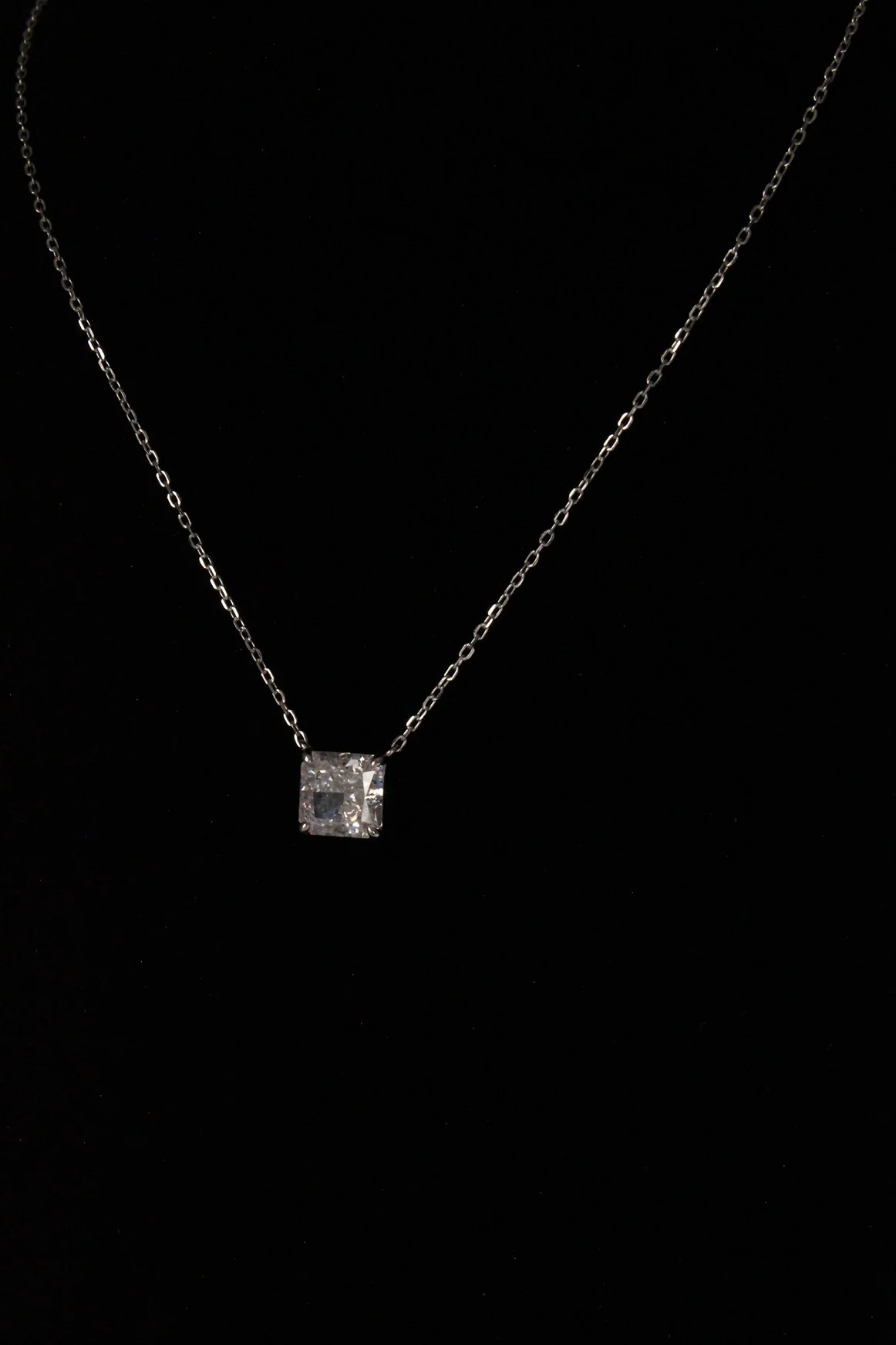 Atlanta Square Pendant Necklace 8mm - Image 3