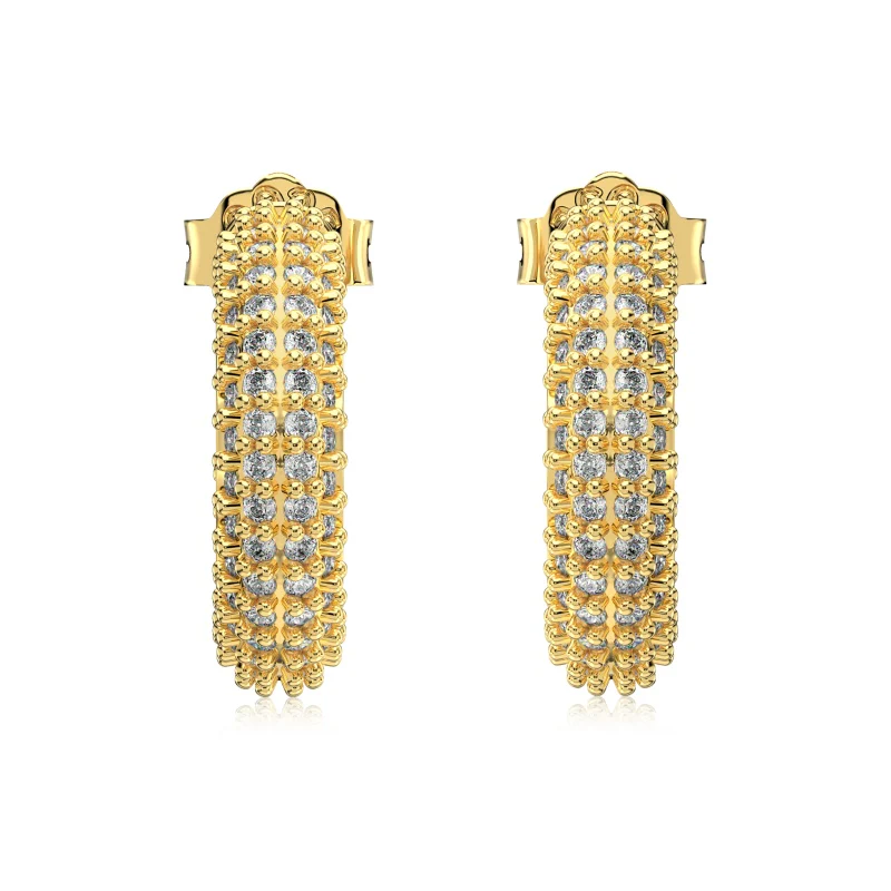 Brooklyn Gold Hoop Earrings - Image 3