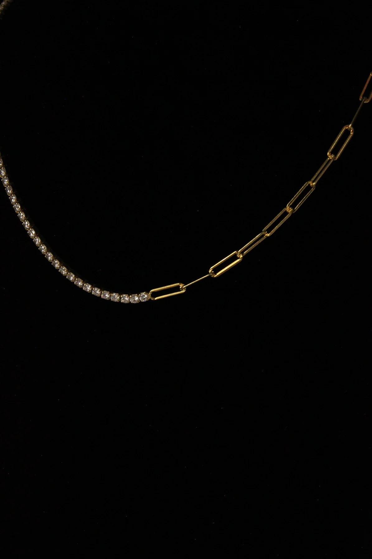 Charlotte Tennis Link Necklace - Gold - Image 4