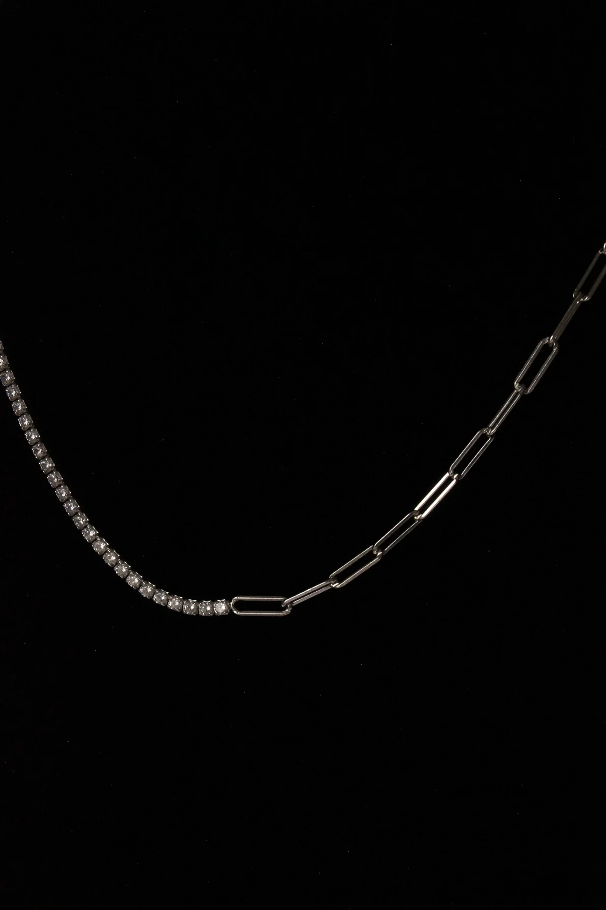 Charlotte Tennis Link Necklace - Silver - Image 4