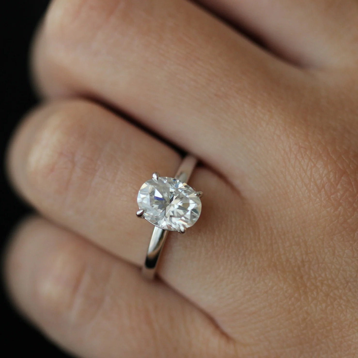 Geneva 2 Ct Oval Moissanite Ring - Image 8