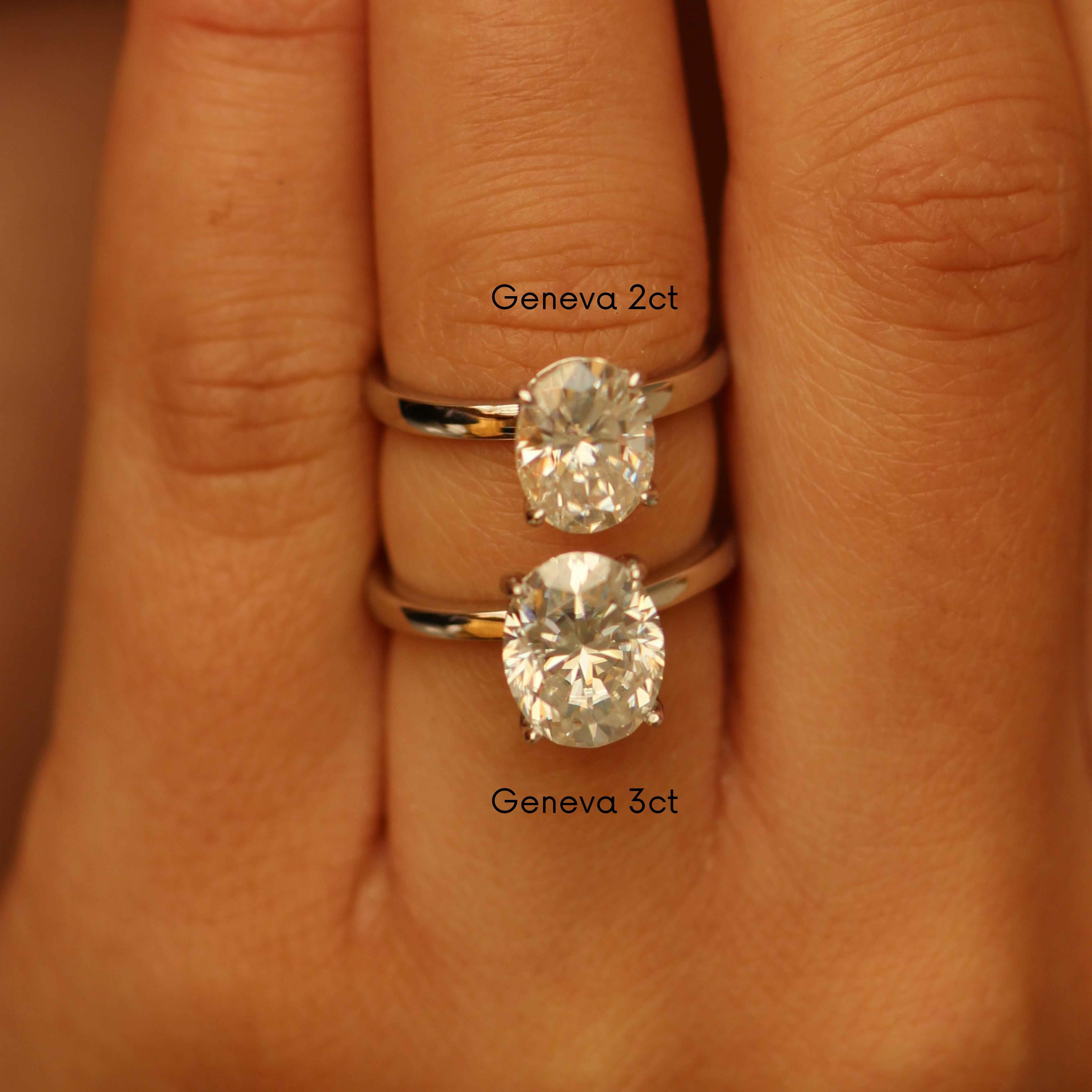 Geneva 3 Ct Oval Moissanite Ring - Image 7