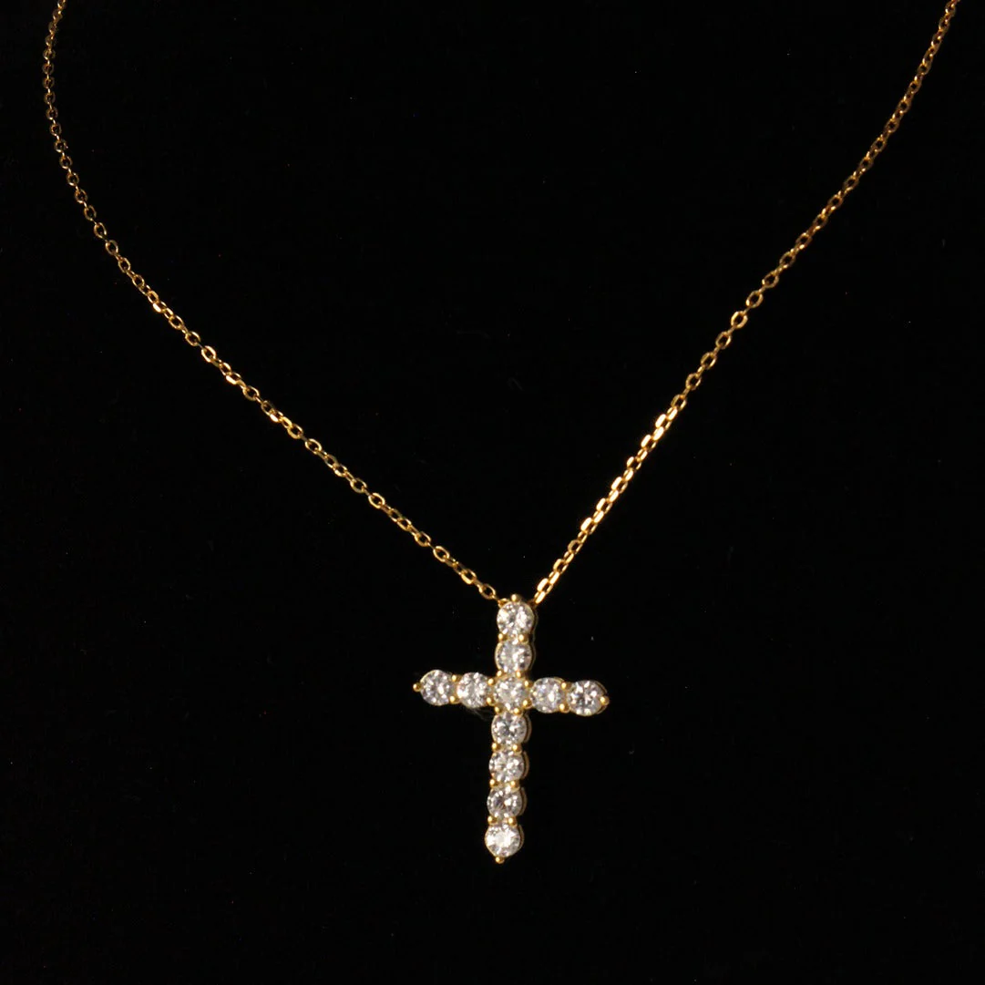 Gold Cross Necklace - Image 3
