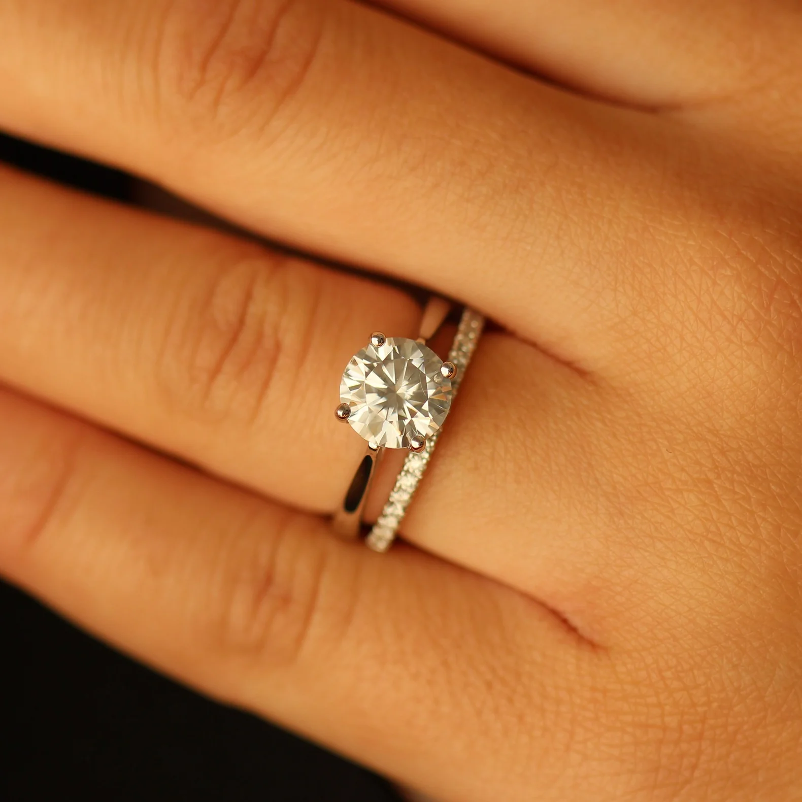 Half Eternity Moissanite Ring - Image 3
