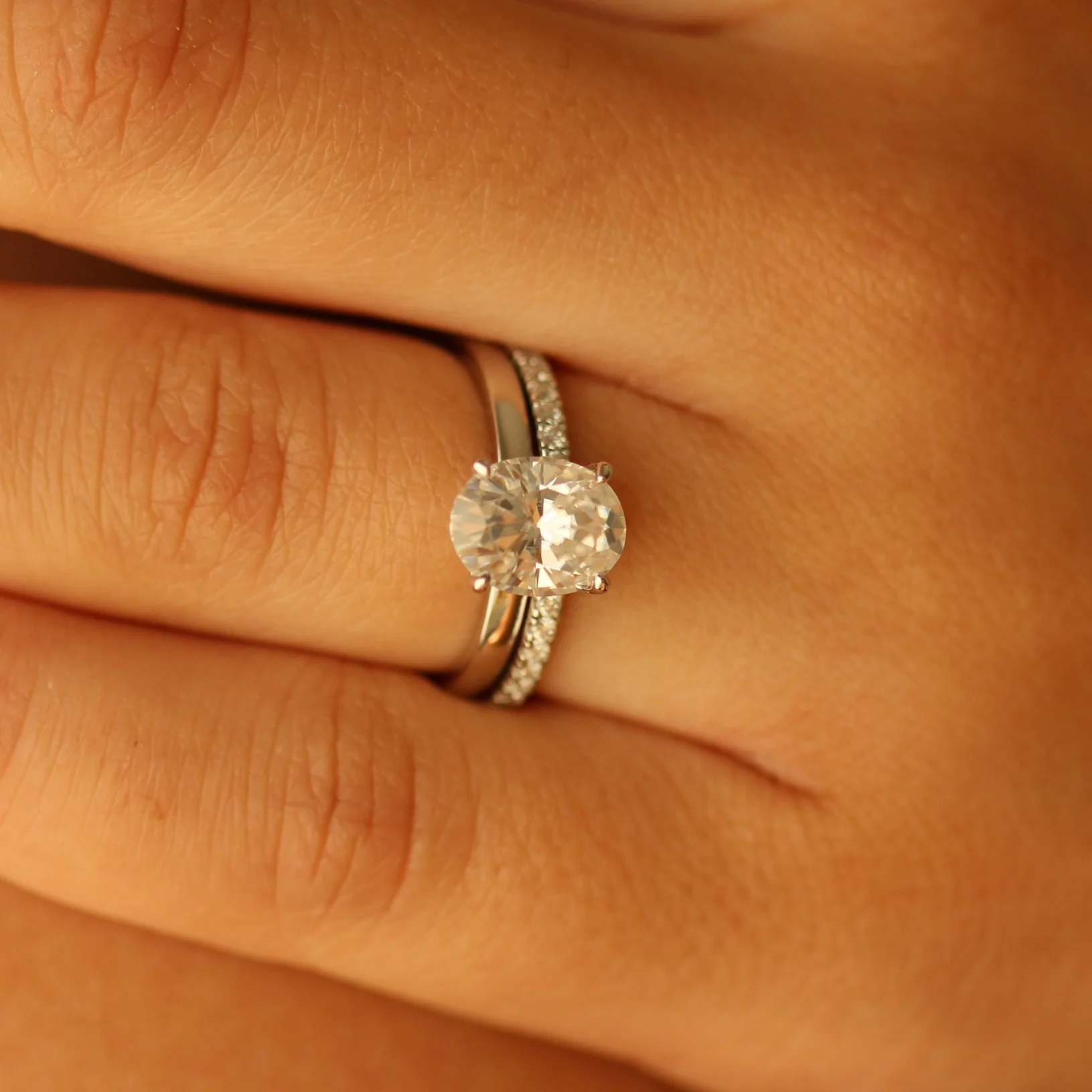 Half Eternity Moissanite Ring - Image 6