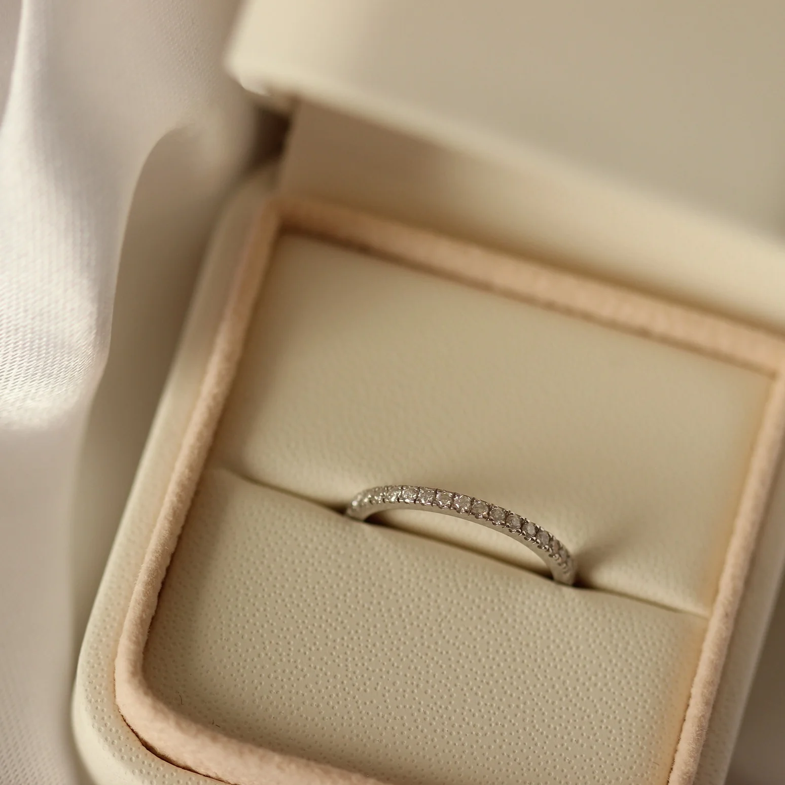 Half Eternity Moissanite Ring - Image 9