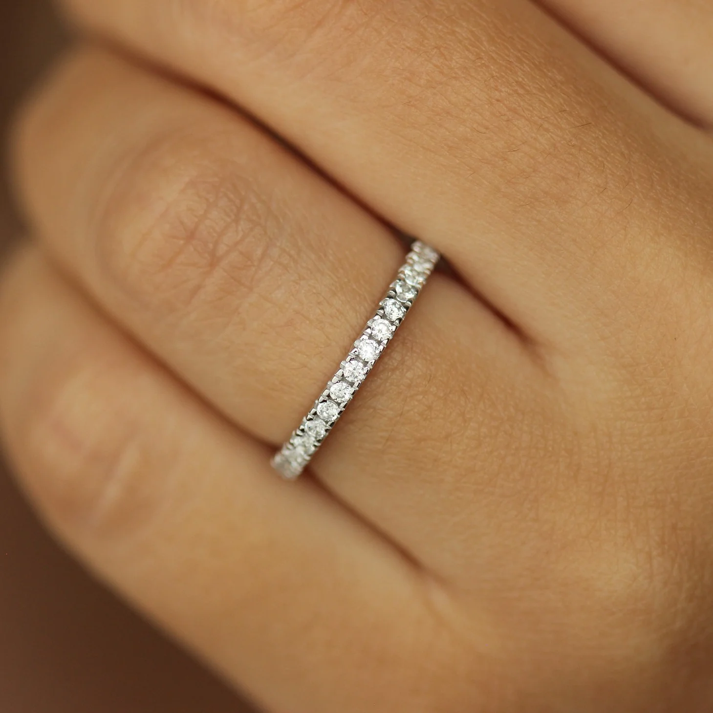 Half Eternity Pavé Ring 1.8mm - Image 3