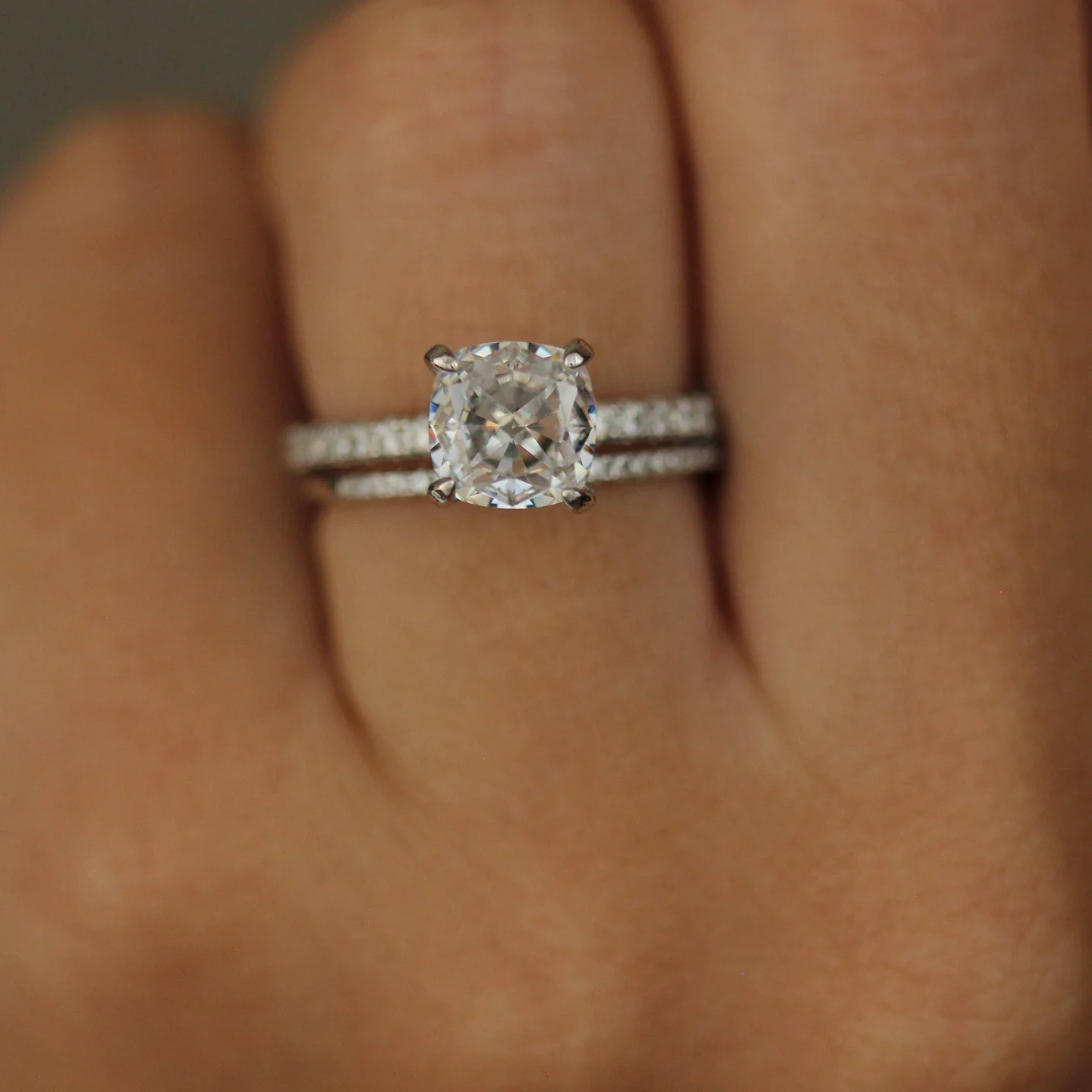 Half Eternity Pavé Ring 1mm - Image 3