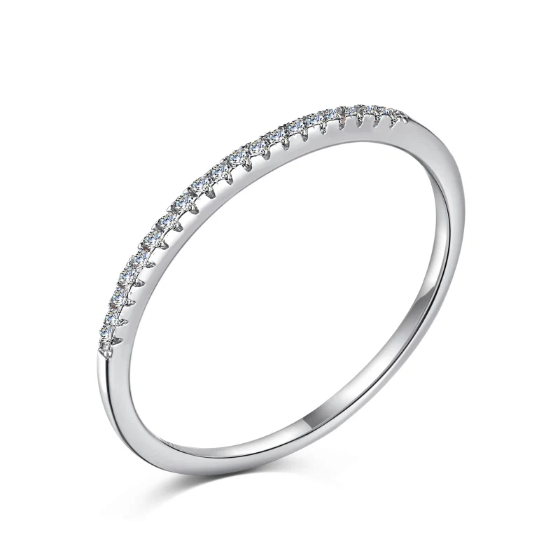 Half Eternity Pavé Ring 1mm - Image 6