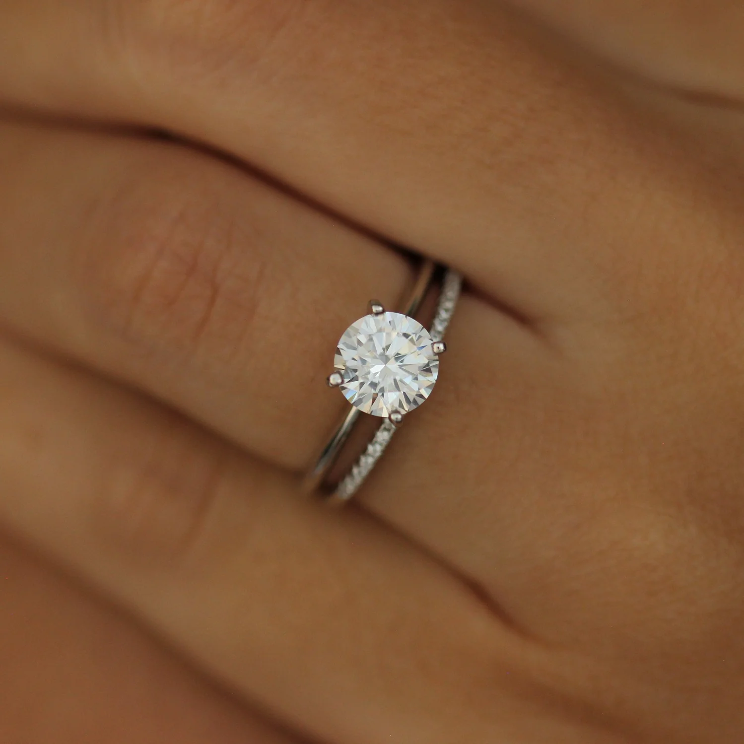 Half Eternity Pavé Ring 1mm - Image 9