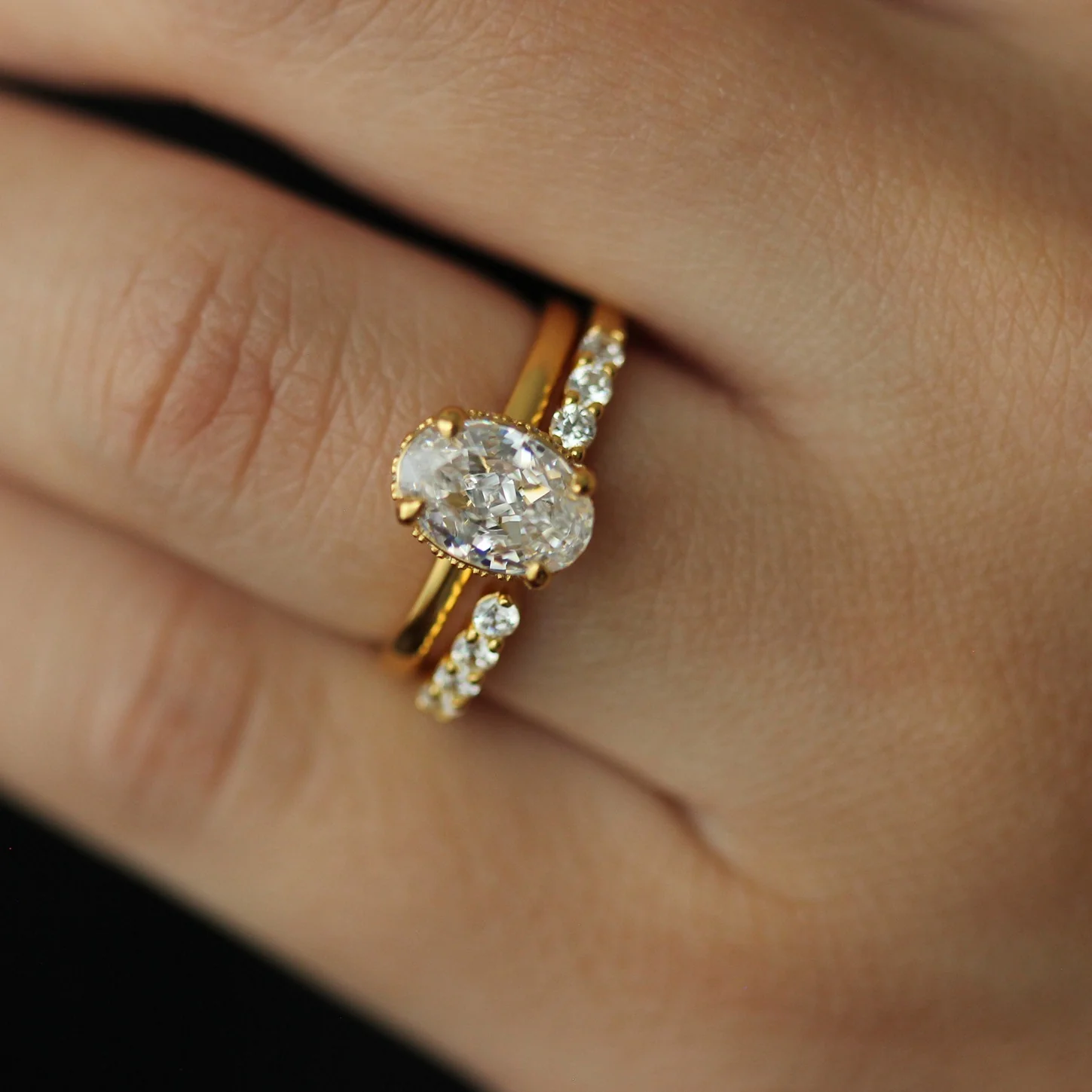 Madrid 1.5 Ct Oval Ring - Gold - Image 6