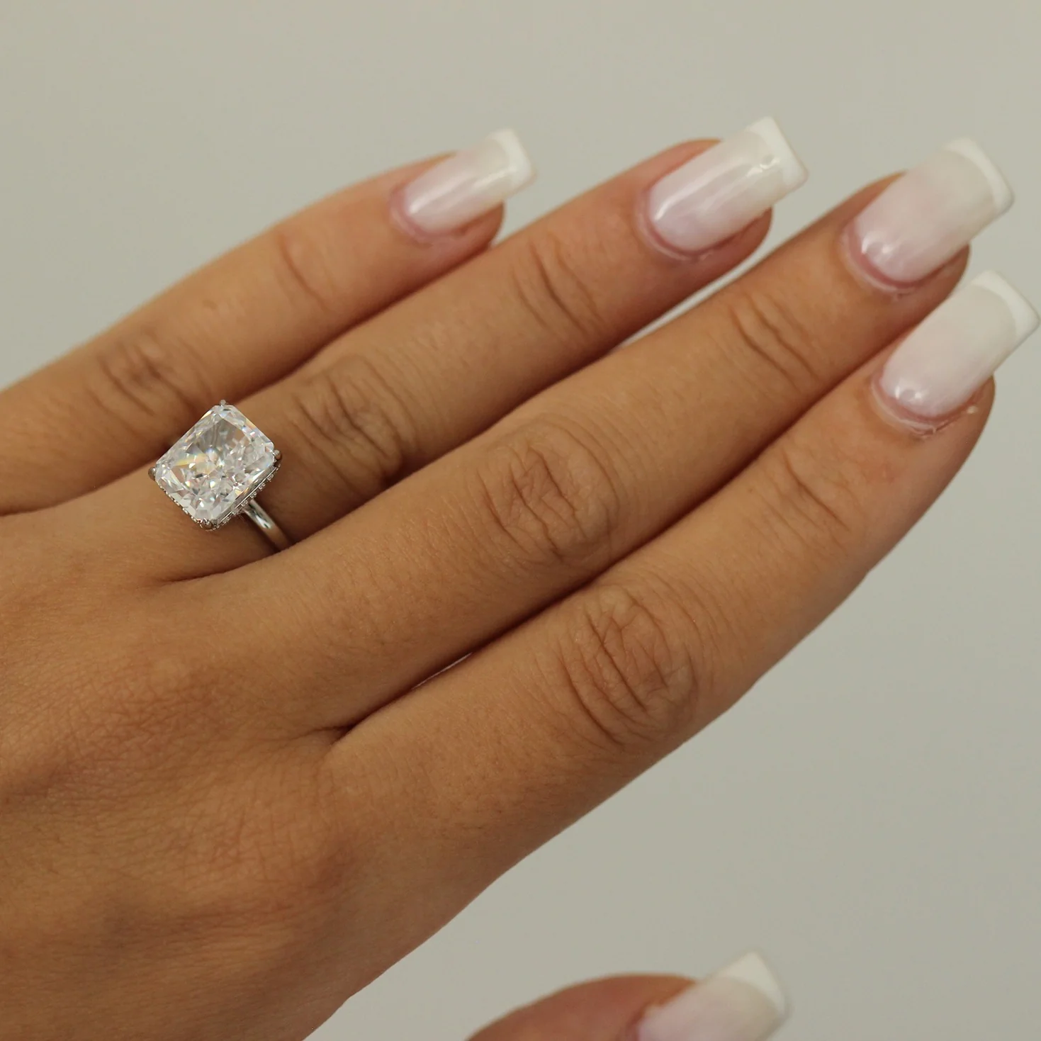 Odessa Radiant Cut Ring - Silver - Image 3