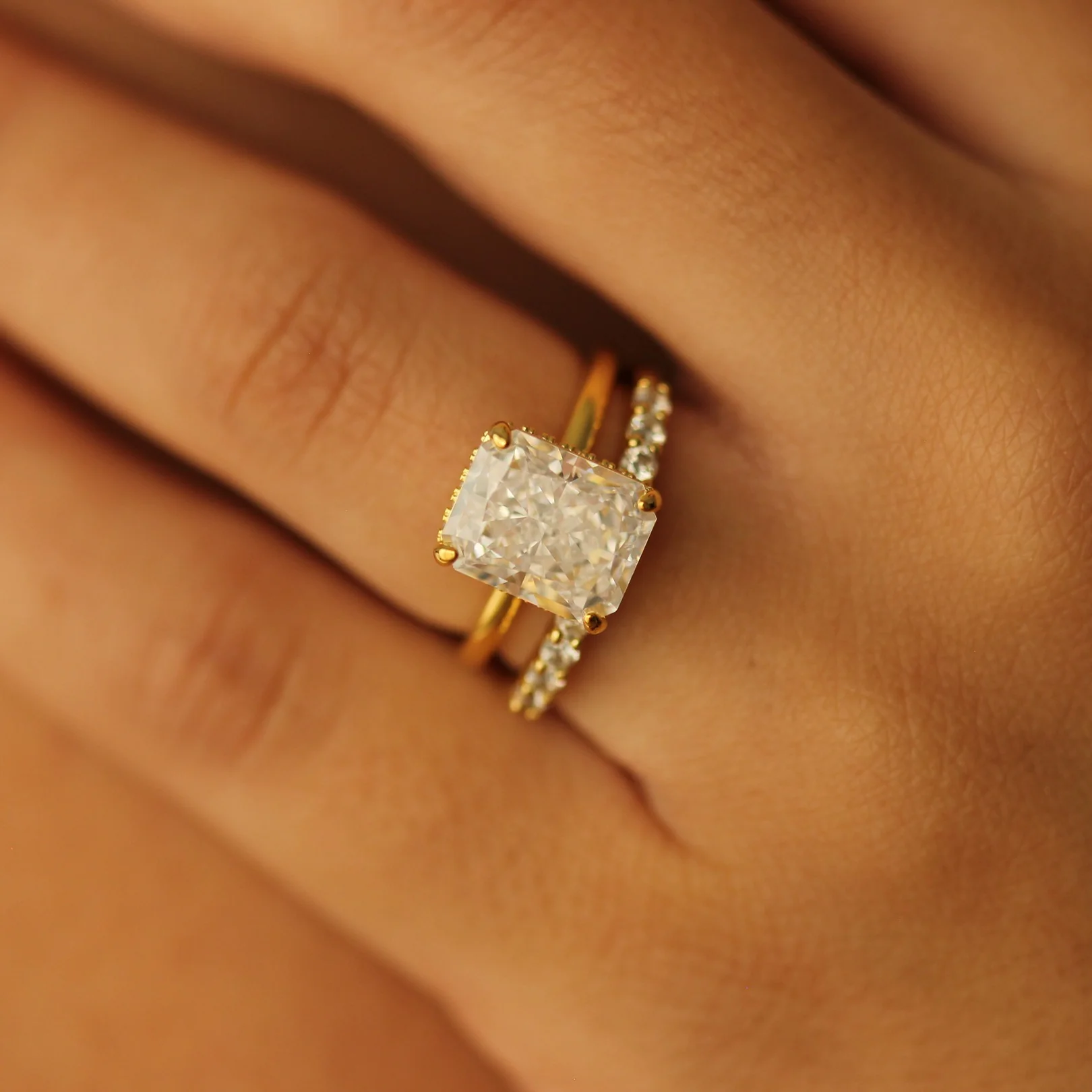 14k Open Gold Wedding Band 2mm - Image 9