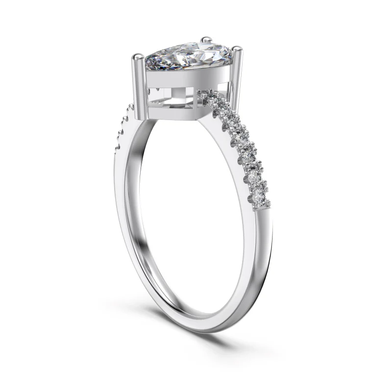 Oslo Pear Ring - Silver - Image 4