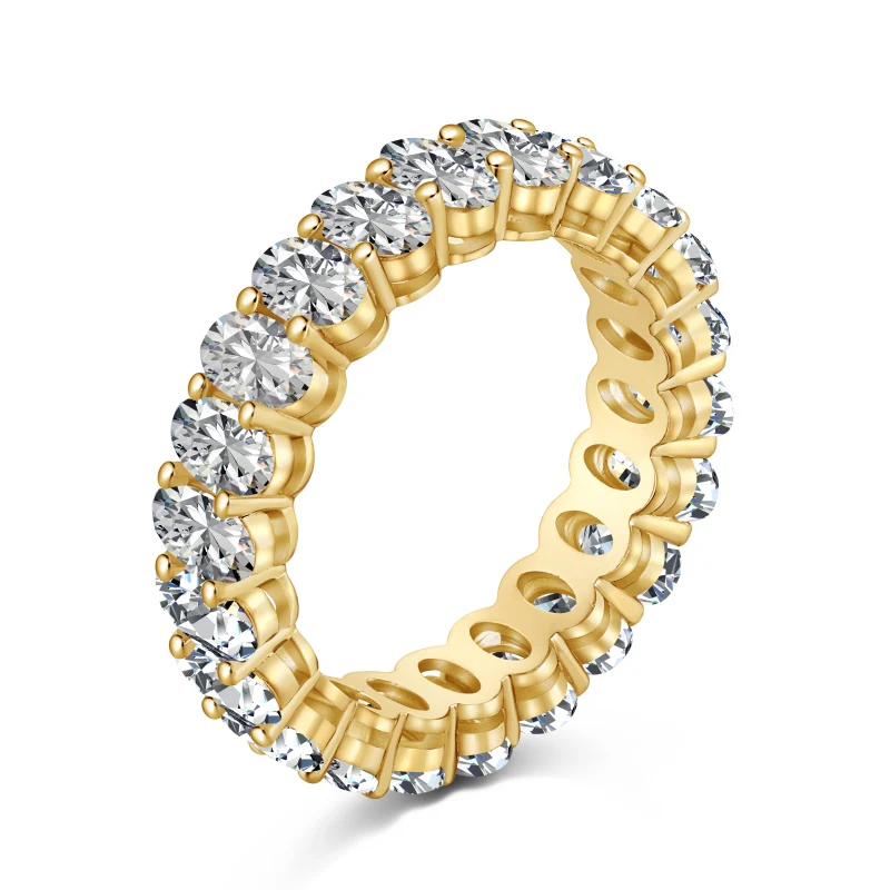 Venice Gold Oval Eternity Ring 5mm - Image 5