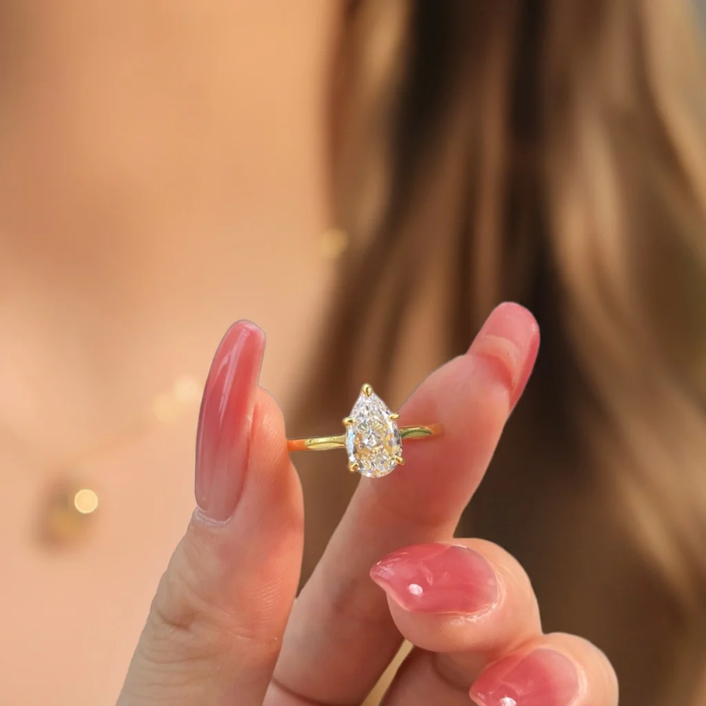 Portland Gold Pear Ring - Image 4