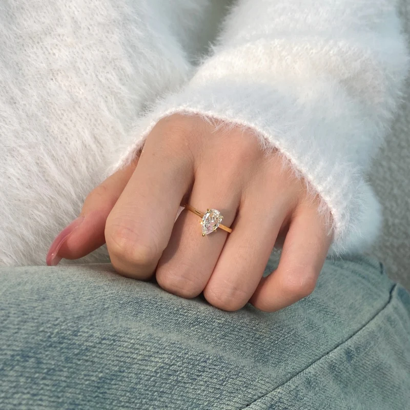 Portland Gold Pear Ring - Image 6