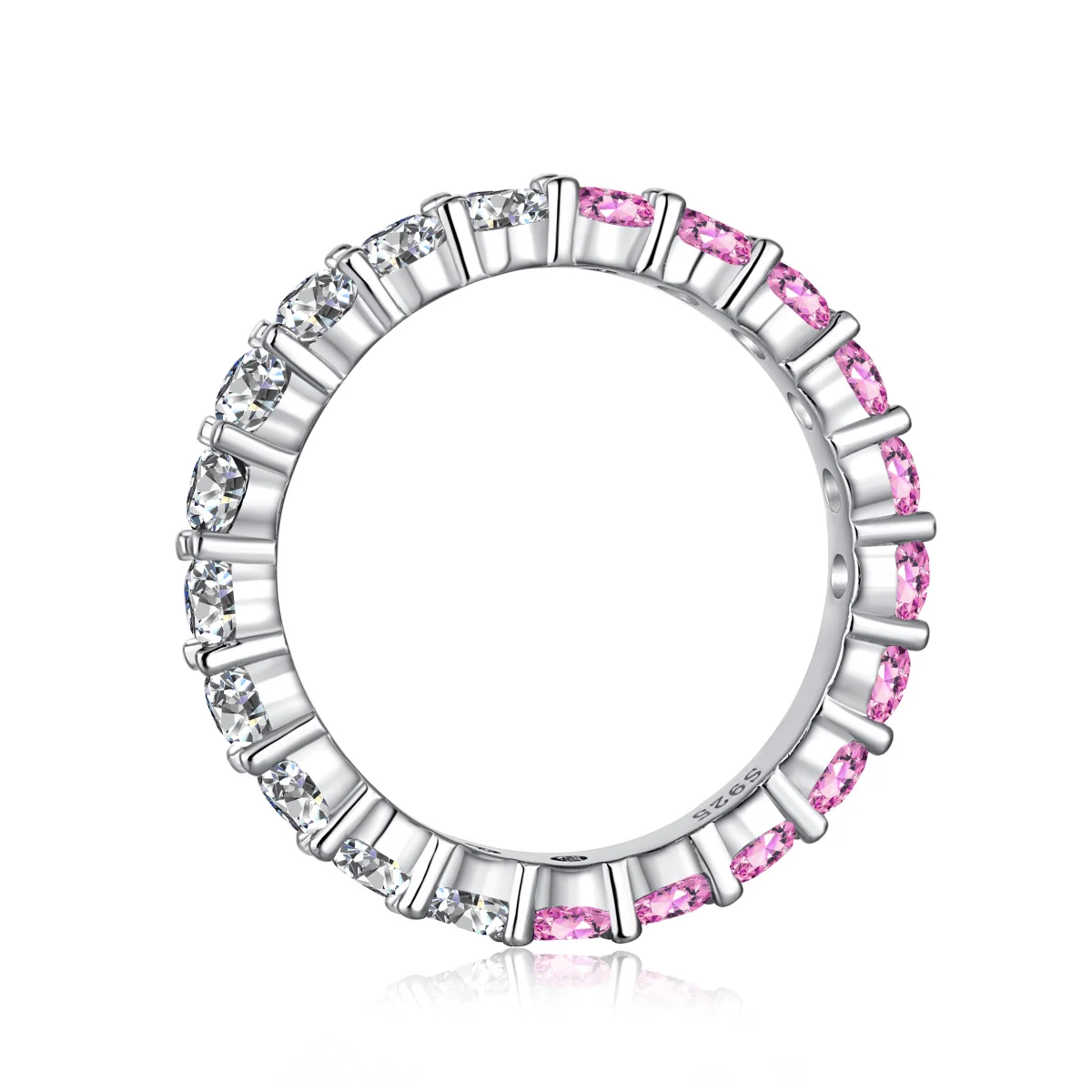 Pristina Two Tone Eternity Ring 3mm - Image 6