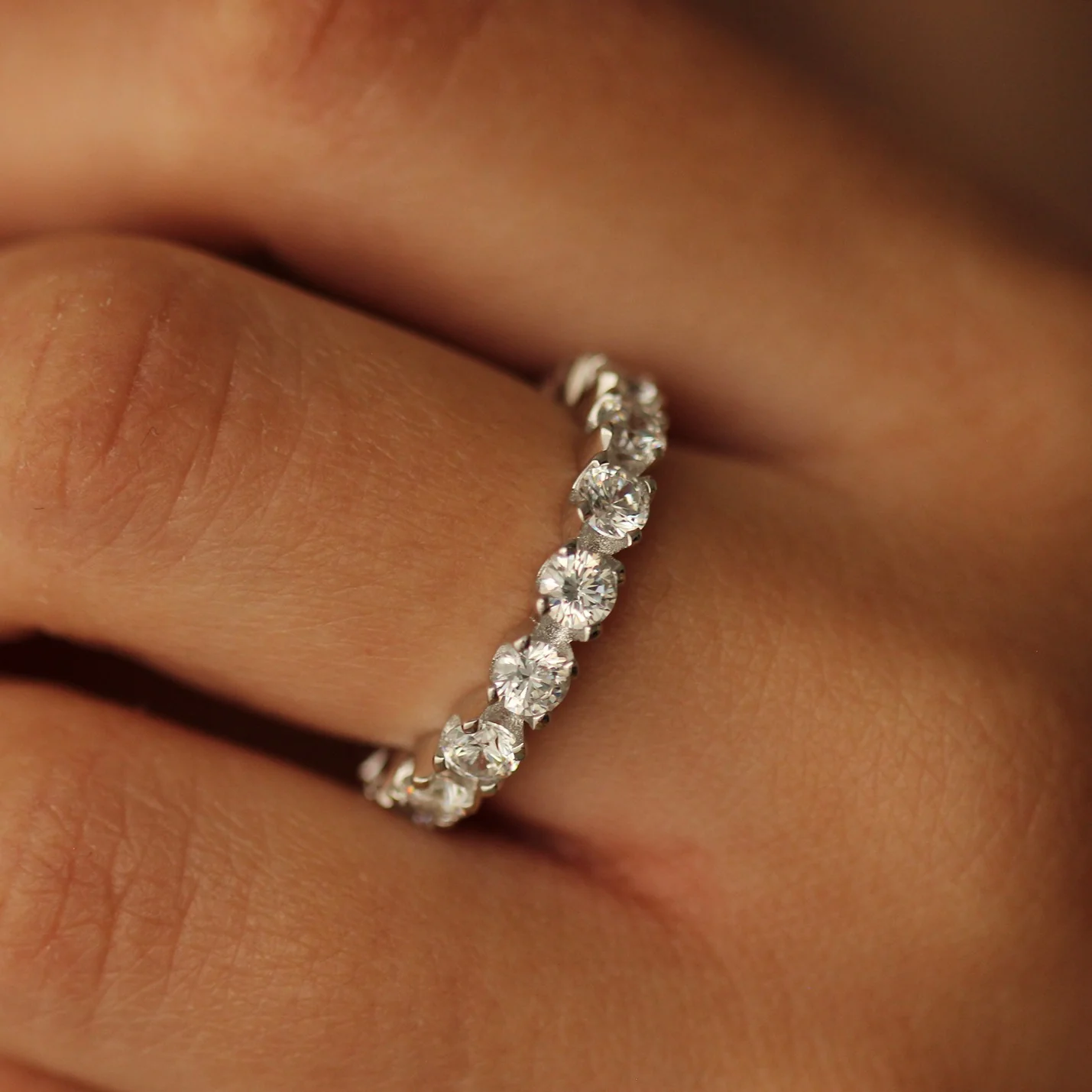 Pristina Silver Eternity Ring 3.5mm - Image 3