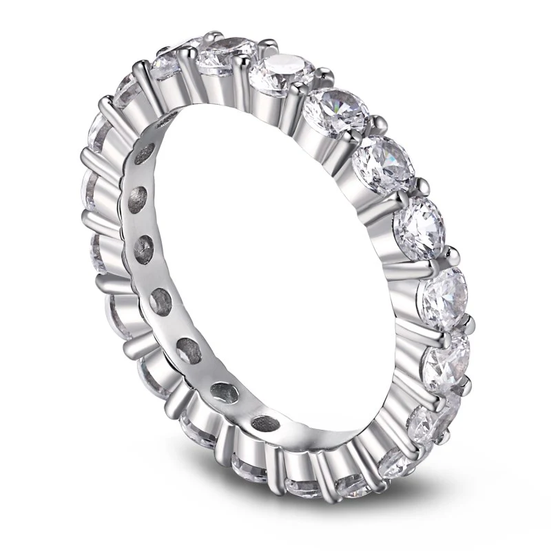 Pristina Silver Eternity Ring 3mm - Image 6