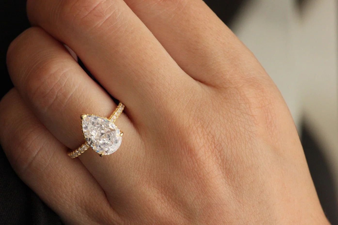 Seville Pear Ring - Gold - Image 4