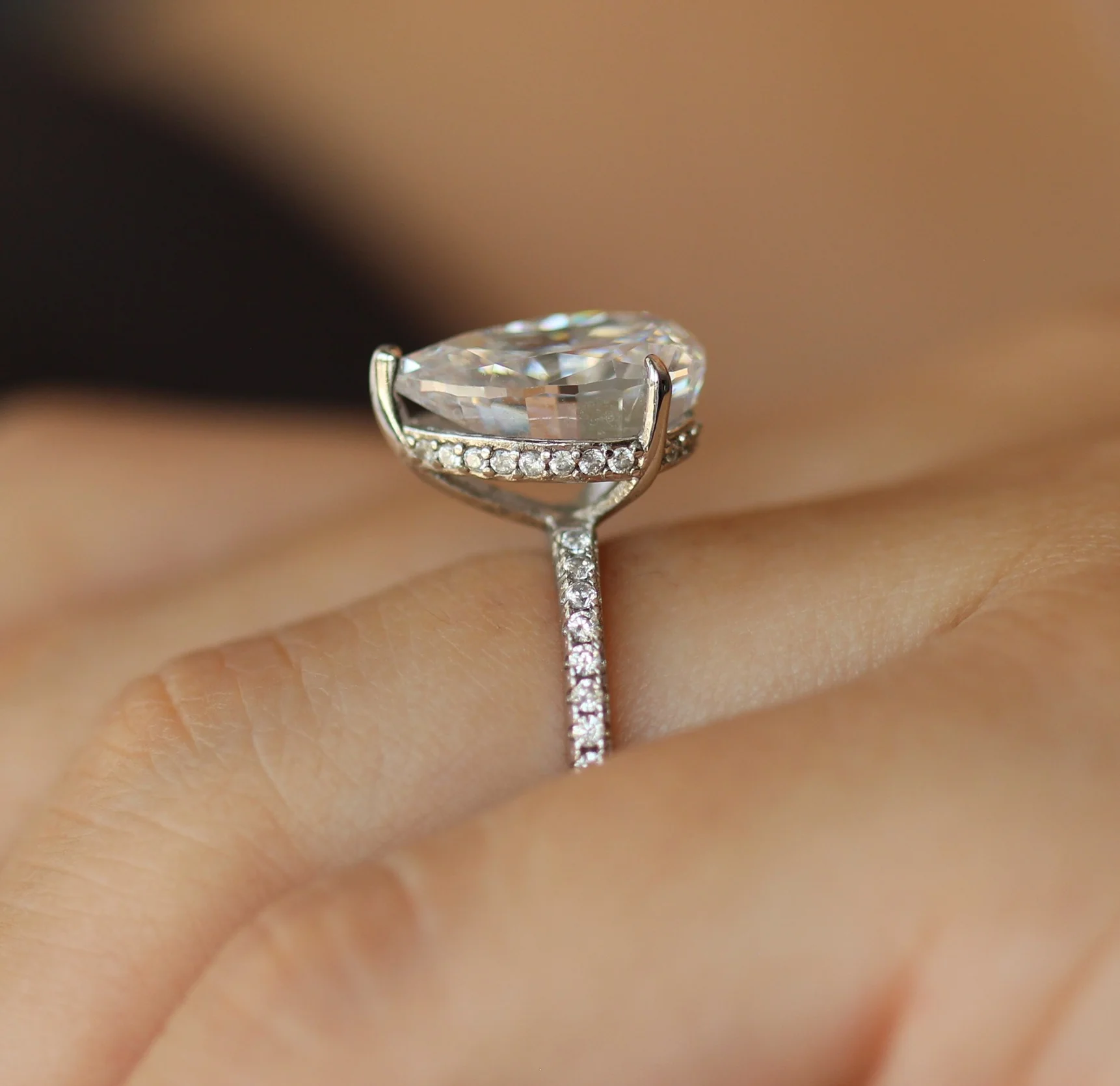 Seville Pear Ring - Silver - Image 3