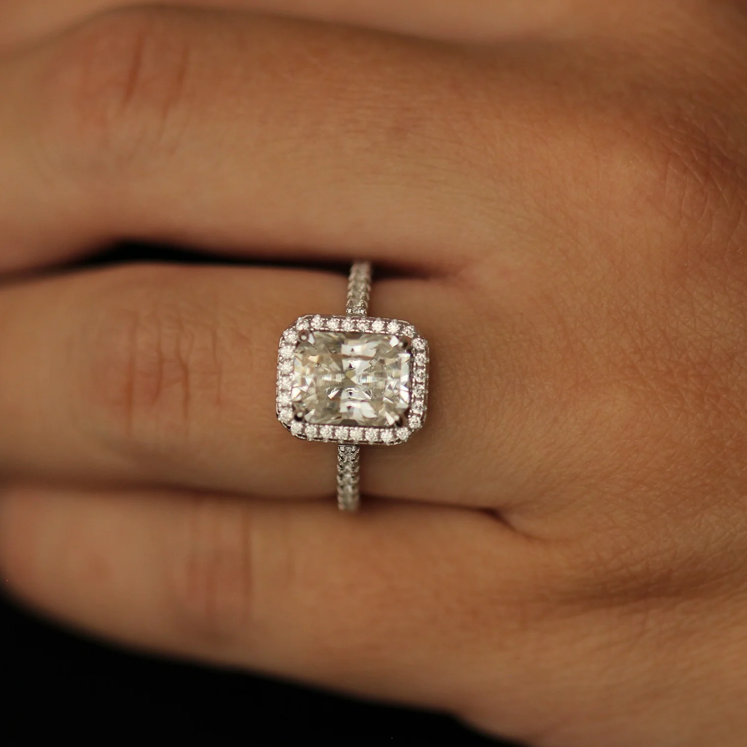 Sofia Radiant Cut Moissanite Ring - Image 5